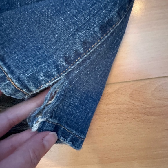 Abercrombie & Fitch Erin stretch blue jeans 10R straight leg low rise vented - Picture 13 of 16